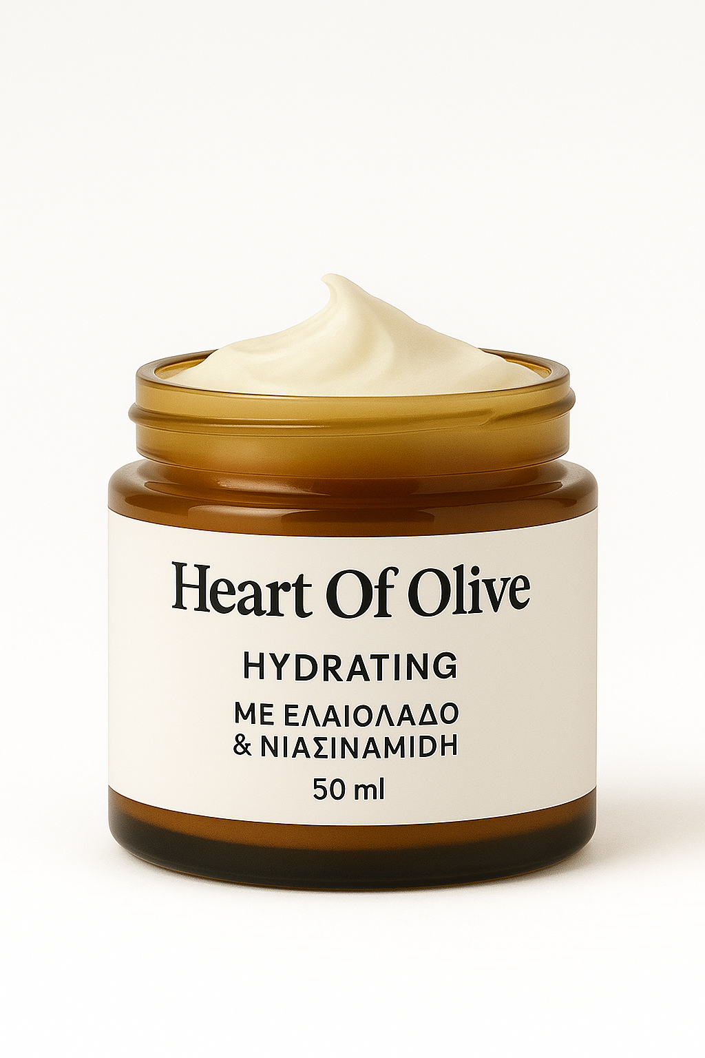 Κρέμα Προσώπου με Ελαιόλαδο & Νιασιναμίδη - Ενυδάτωση & Λάμψη | Heart of Olive