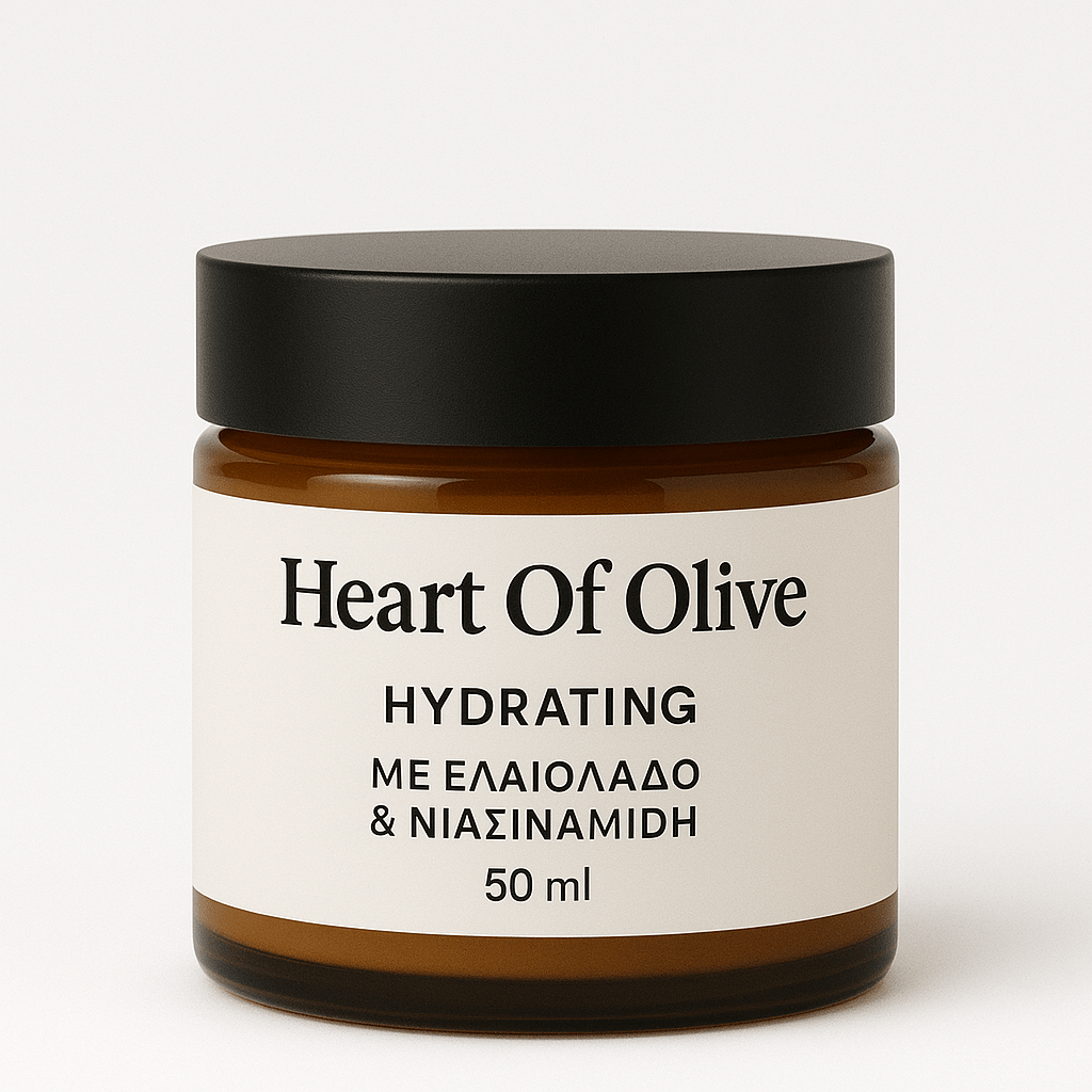 Κρέμα Προσώπου με Ελαιόλαδο & Νιασιναμίδη - Ενυδάτωση & Λάμψη | Heart of Olive - Heart of olive